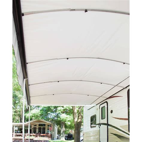The Lippert V000334448 is replacement 13.5-oz vinyl awning fabric that is compatible with Solera, Dometic and Carefree awnings. Cold-crack-tested to -25°F, providing long-lasting weather resistance and protection. Features heat-welded, leak-resistant seams, and is available in a variety of colors and sizes.